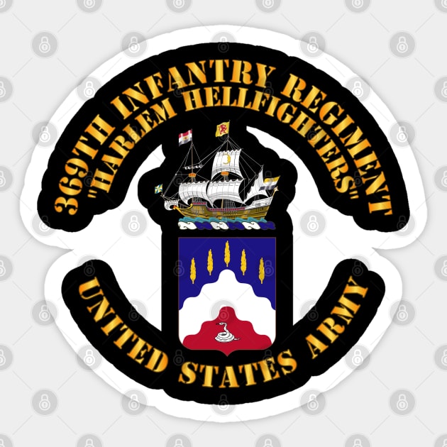 COA - 369th Infantry Regiment - Harlem Hellfighters wo Drop Shadow Sticker by twix123844